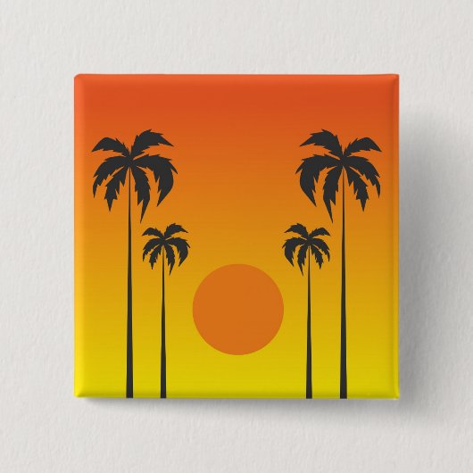 夕日 缶バッジ (正面)