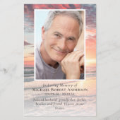 夕日 |葬儀プログラム (正面)