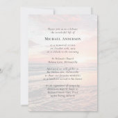 夕日 |葬儀記念お祝いオブ・ライフ 招待状 (裏面)