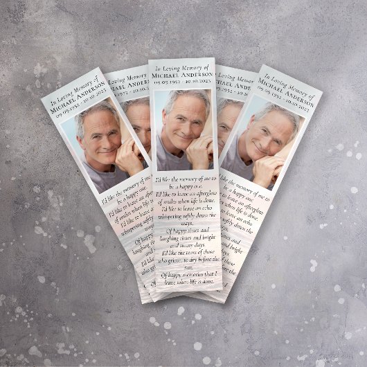 夕日 | 2x7" DIY葬式ブックマークテンプレート