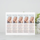 夕日 | 2x7" DIY葬式ブックマークテンプレート (スタンド正面)