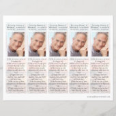 夕日 | 2x7" DIY葬式ブックマークテンプレート (正面)