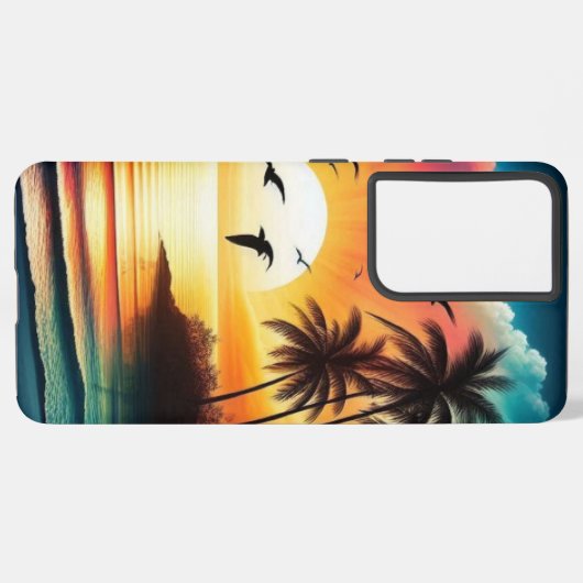 夕日 SAMSUNG GALAXYケース (左側面)