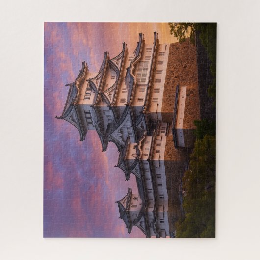 夕映えに輝く姫路城 ― 白鷺の城の静寂 / Himeji Castle in Sunset Glow ジグソーパズル (縦)