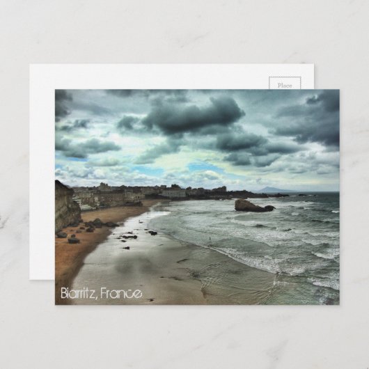 『夕暮れがビアリッツに降りてくる』 ポストカード (正面/裏面)