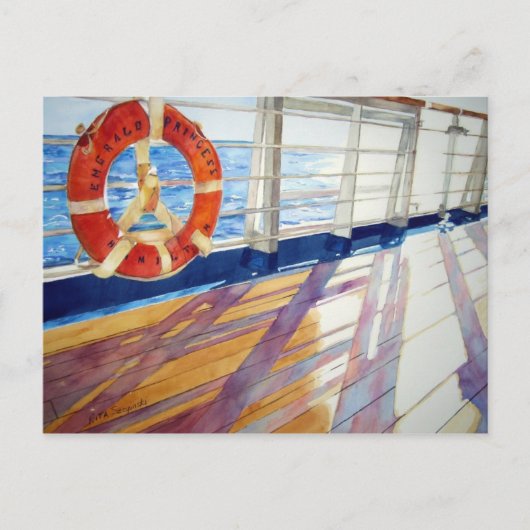 夕暮れに向かって出発する ポストカード (正面)