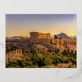 夕暮れに 箔シーズンポストカード