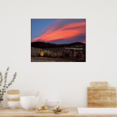 夕暮れのカエデの焼け：ソローの荒野のポスター ポスター (キッチン)