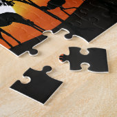 夕暮れのキリン ジグソーパズル (側面)