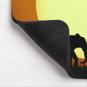 夕暮れのサファリ象 マウスパッド (コーナー)