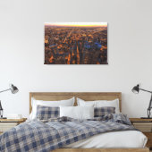夕暮れのシカゴのダウンタウン キャンバスプリント (インサイチュ (寝室))