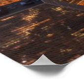 夕暮れのシカゴのダウンタウン ポスター (角)