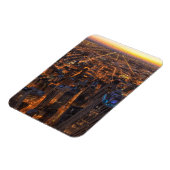 夕暮れのシカゴのダウンタウン マグネット (左側)