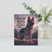 夕暮れのドイツの羊飼いの勇気 ポストカード (スタンド正面)