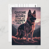 夕暮れのドイツの羊飼いの勇気 ポストカード (正面/裏面)