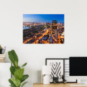 夕暮れのボストンのスカイライン ポスター (ホームオフィス)