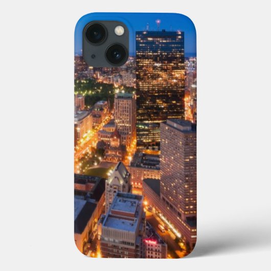 夕暮れのボストンのスカイライン Case-Mate iPhoneケース (裏面)