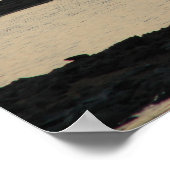 夕暮れのミシシッピ川のブルーヘロン ポスター (角)