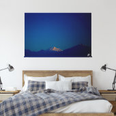 夕暮れのラングリーの水辺から見たカスケード山脈 キャンバスプリント (インサイチュ (寝室))