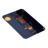 夕暮れのワシントン湖からベルビューのスカイライン マグネット (右側)