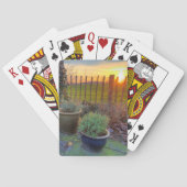 夕暮れの冬の庭 トランプ (裏面)