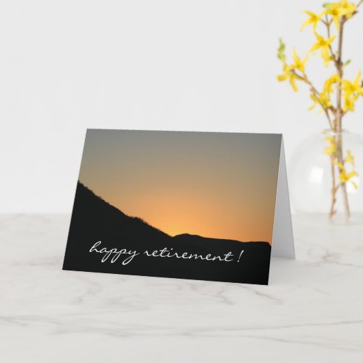 夕暮れの別れ カード (黄色い花)