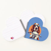 夕暮れの可愛い犬スパイラル写真ノート ノートブック (内部)