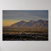 夕暮れの山々 ポスター (正面)