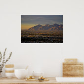 夕暮れの山々 ポスター (キッチン)