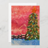 夕暮れの木 シーズンカード (正面/裏面)