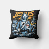 夕暮れの波に照らされたイエズス クッション (裏面)