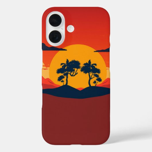 夕暮れの穏やかな砂漠の風景 Case-Mate iPhoneケース (裏面)