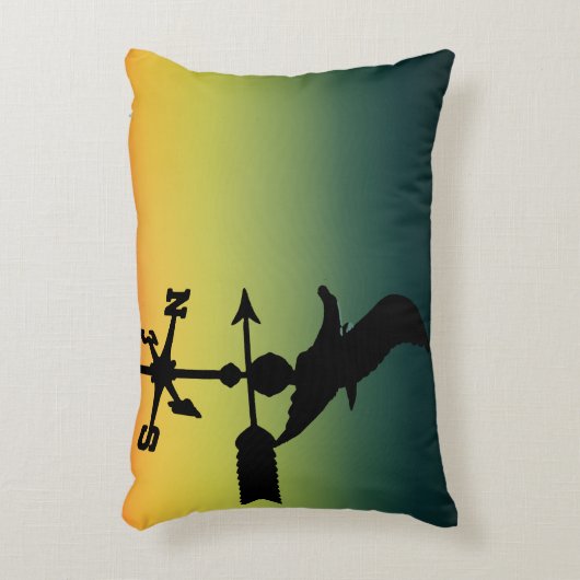 夕暮れの空の真北のシルエット アクセントクッション (正面(垂直))