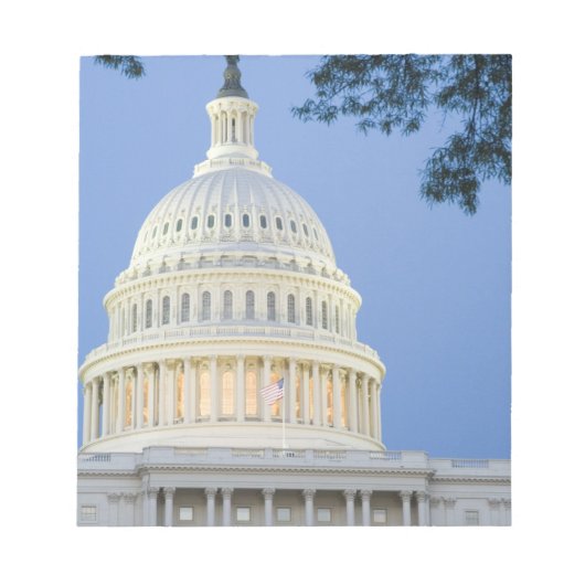 夕暮れの米国連邦議会議事堂、ワシントンD.C. ノートパッド (正面)
