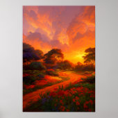 夕暮れの緋色の経路 ポスター (正面)