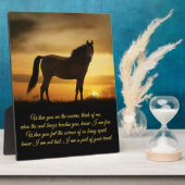 夕暮れの美霊の供養馬 フォトプラーク (側面)