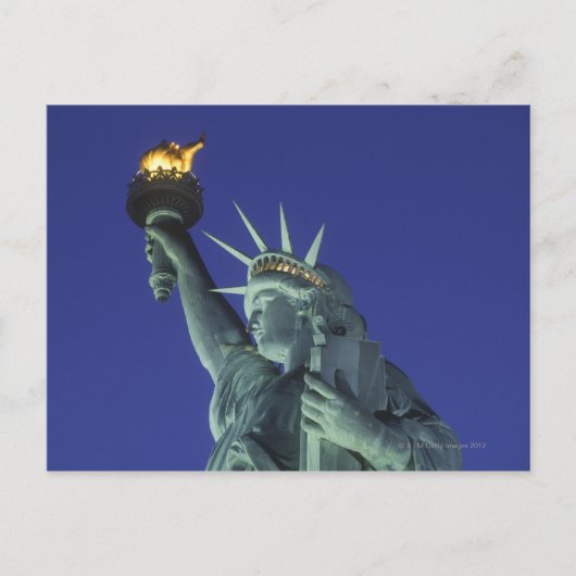 夕暮れの自由の女神 ポストカード (正面)