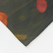 夕暮れの草地のかわいい悲しいスタイルの女性 フリースブランケット (角)