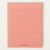 夕暮れの草地のかわいい悲しいスタイルの女性 プランナー手帳 (裏面)