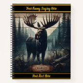 夕暮れの荒野でムース ノートブック (正面)