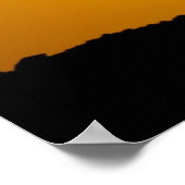 夕暮れの野生のラクダのシルエット ポスター (角)