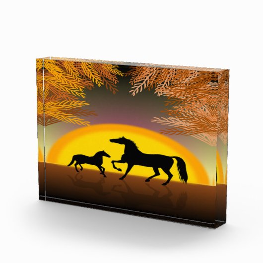 夕暮れの馬 フォトブロック (右)