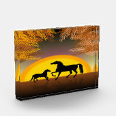 夕暮れの馬 フォトブロック (左)