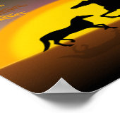 夕暮れの馬 ポスター (角)