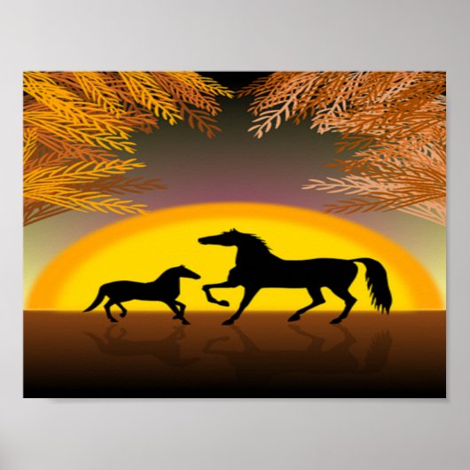 夕暮れの馬 ポスター (正面)
