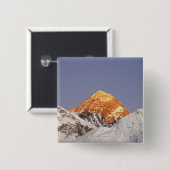 夕暮れイン山エベレスト，ネパール 缶バッジ (正面&裏面)