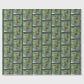 夕暮れオウム逆さまに鳥 ラッピングペーパー (フラット)