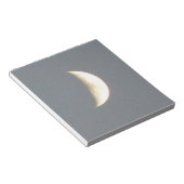 夕暮れメモ帳で美しい三日月 ノートパッド (アングル)