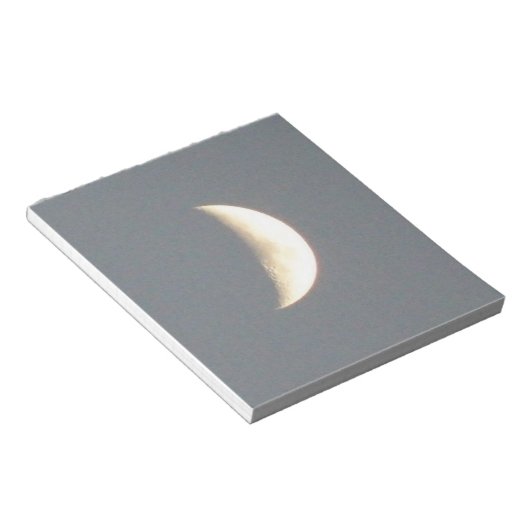 夕暮れメモ帳で美しい三日月 ノートパッド (アングル)