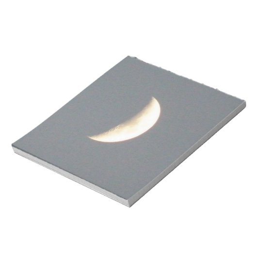 夕暮れメモ帳で美しい三日月 ノートパッド (回転)